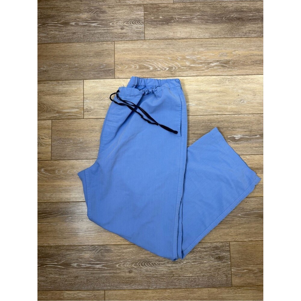 Figs Casual Drawstring Scrub Pants in Light Blue Sz XXL